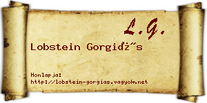 Lobstein Gorgiás névjegykártya